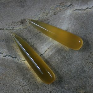 Gele chalcedoon long drops